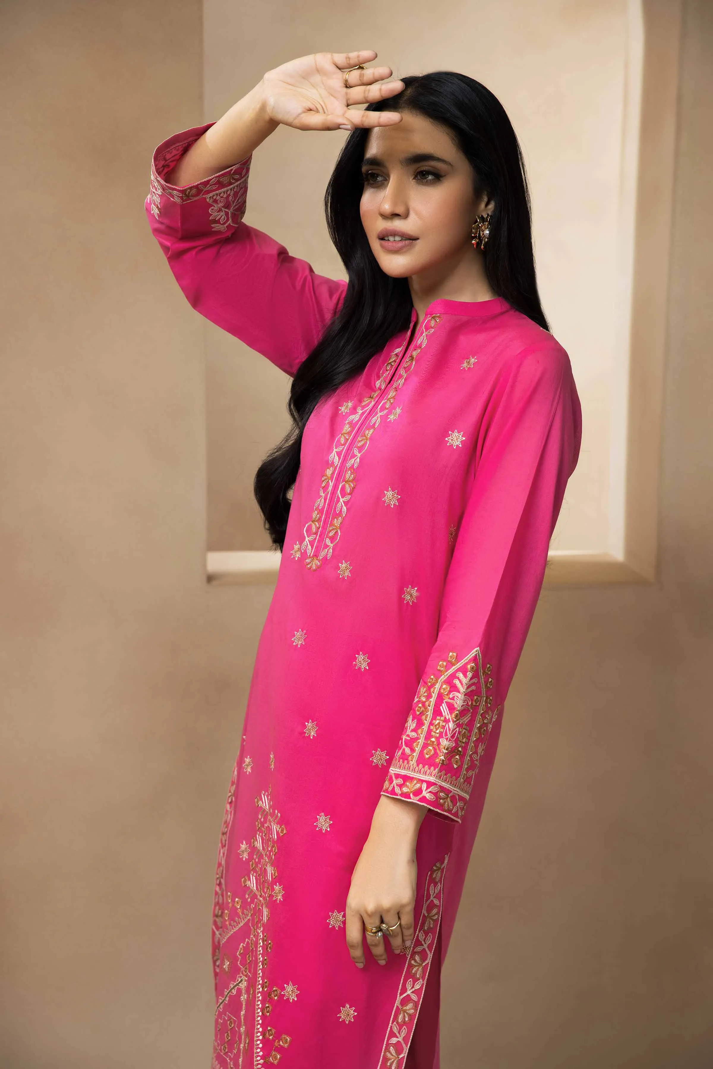 2 Piece - Dyed Embroidered Suit - 42301018