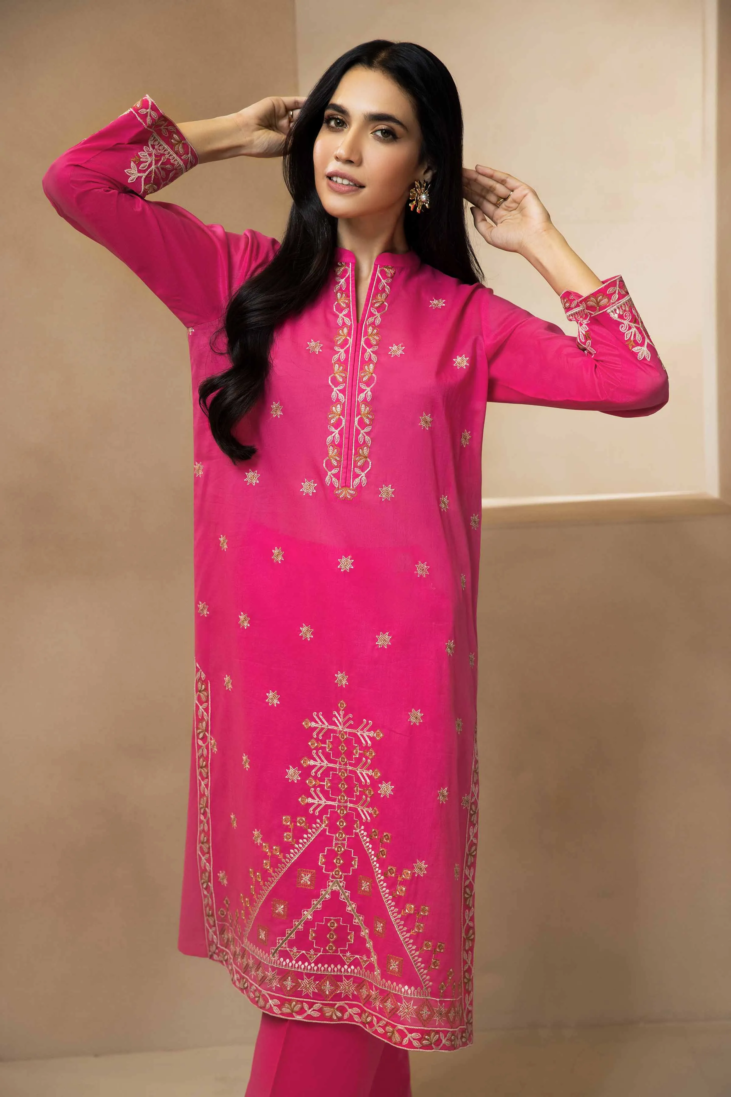 2 Piece - Dyed Embroidered Suit - 42301018