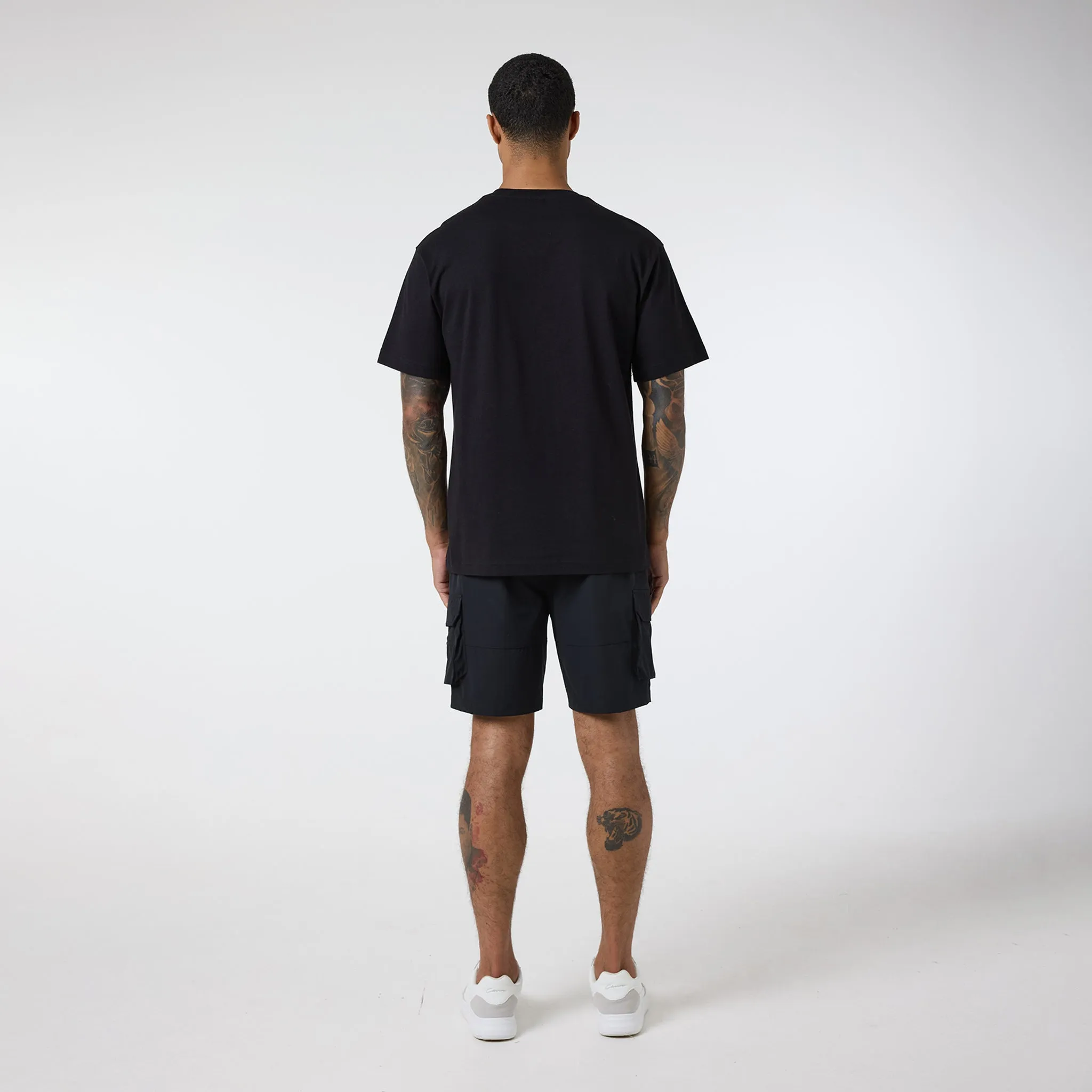 3-Pack Relaxed Fit T-Shirts | Black/Light Grey Marl/White