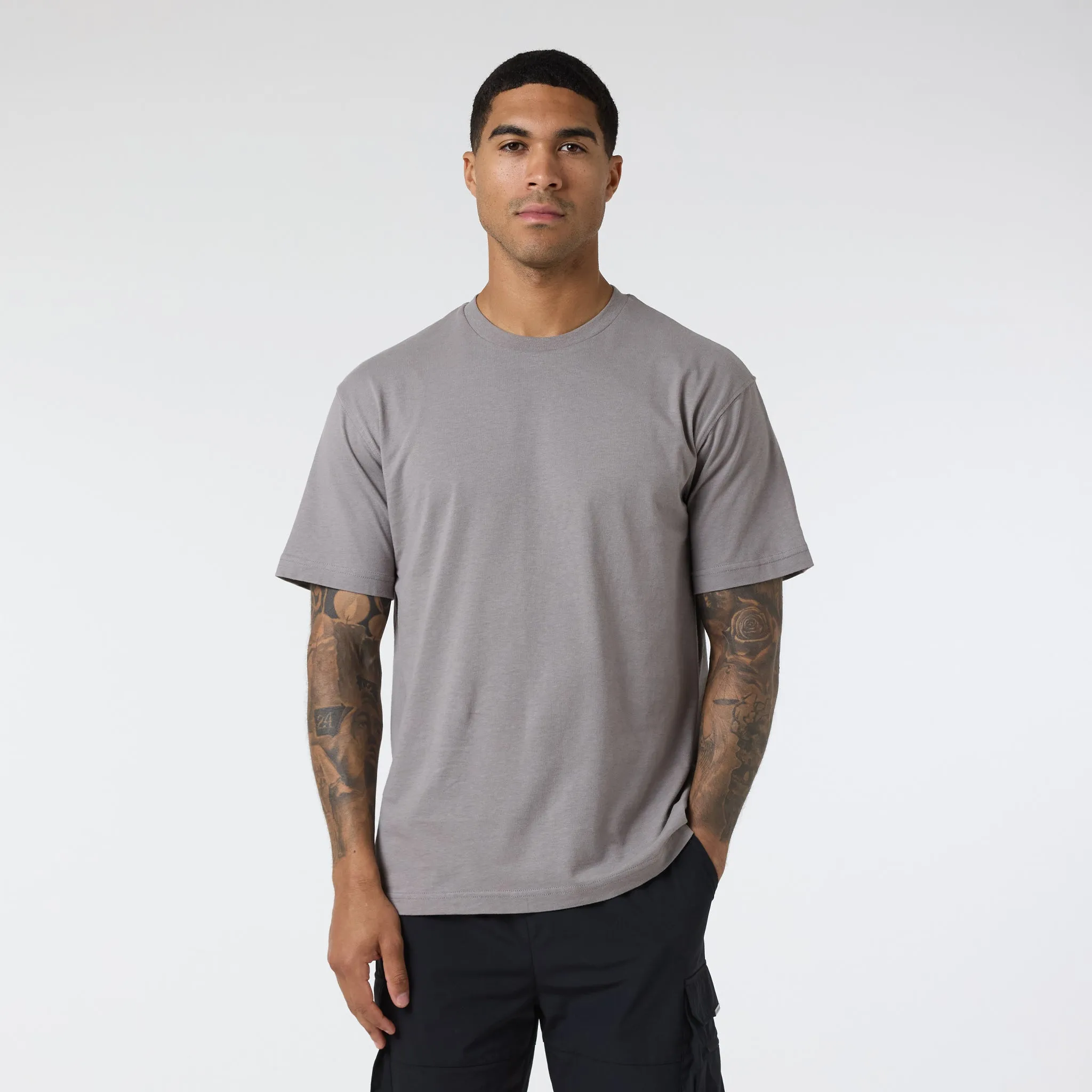 3-Pack Relaxed Fit T-Shirts | Dark Grey/Stone/White