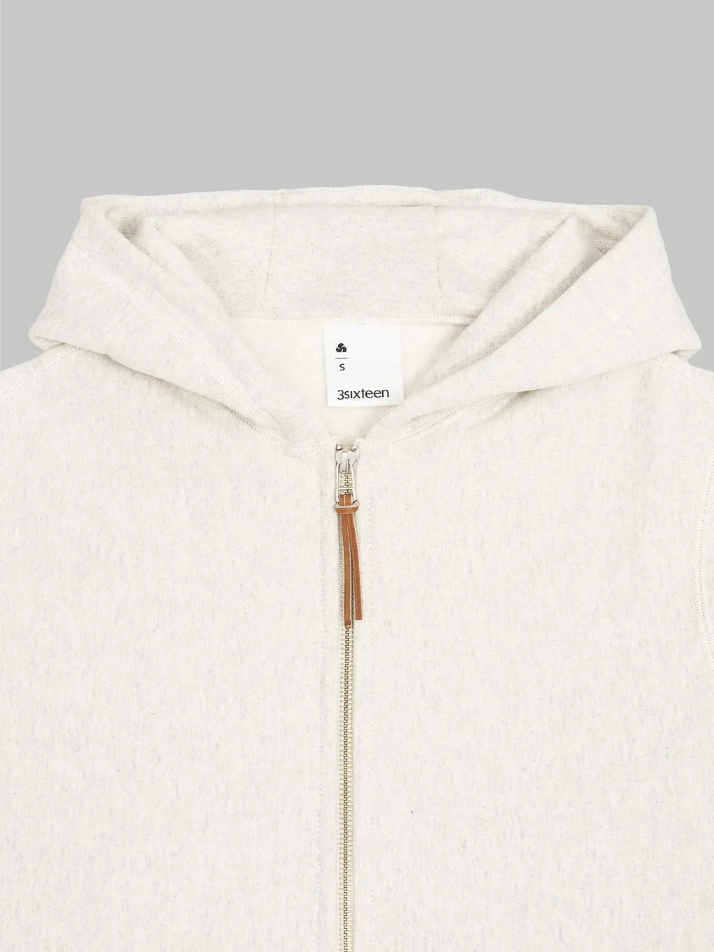 3sixteen Heavyweight Zip Hoody Oatmeal