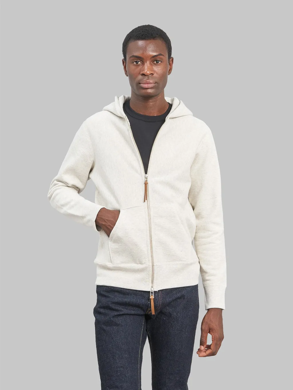 3sixteen Heavyweight Zip Hoody Oatmeal