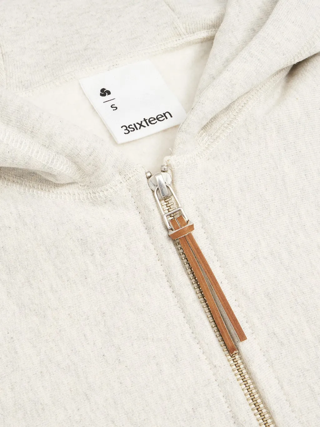 3sixteen Heavyweight Zip Hoody Oatmeal