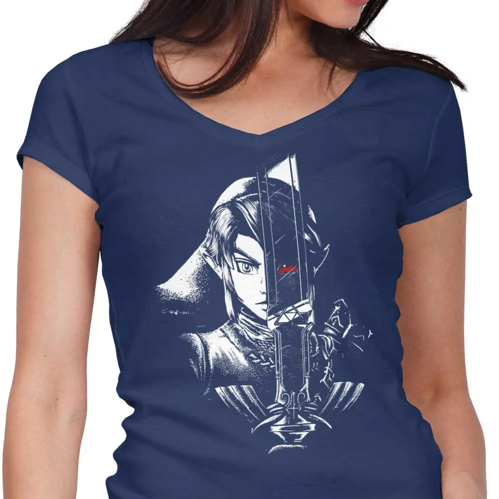 A Hero's Dark Reflection - Women's V-Neck