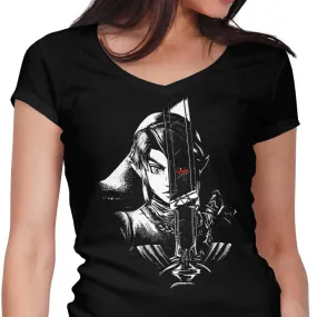 A Hero's Dark Reflection - Women's V-Neck