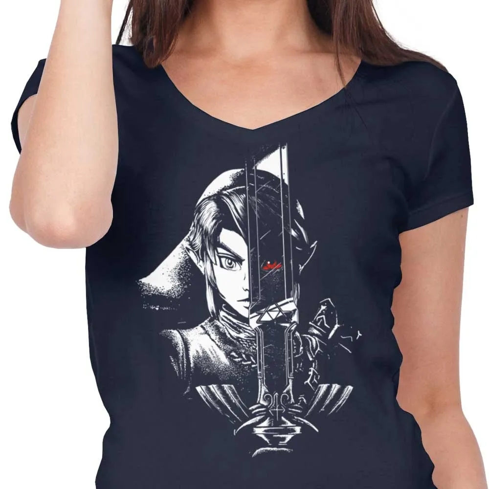 A Hero's Dark Reflection - Women's V-Neck