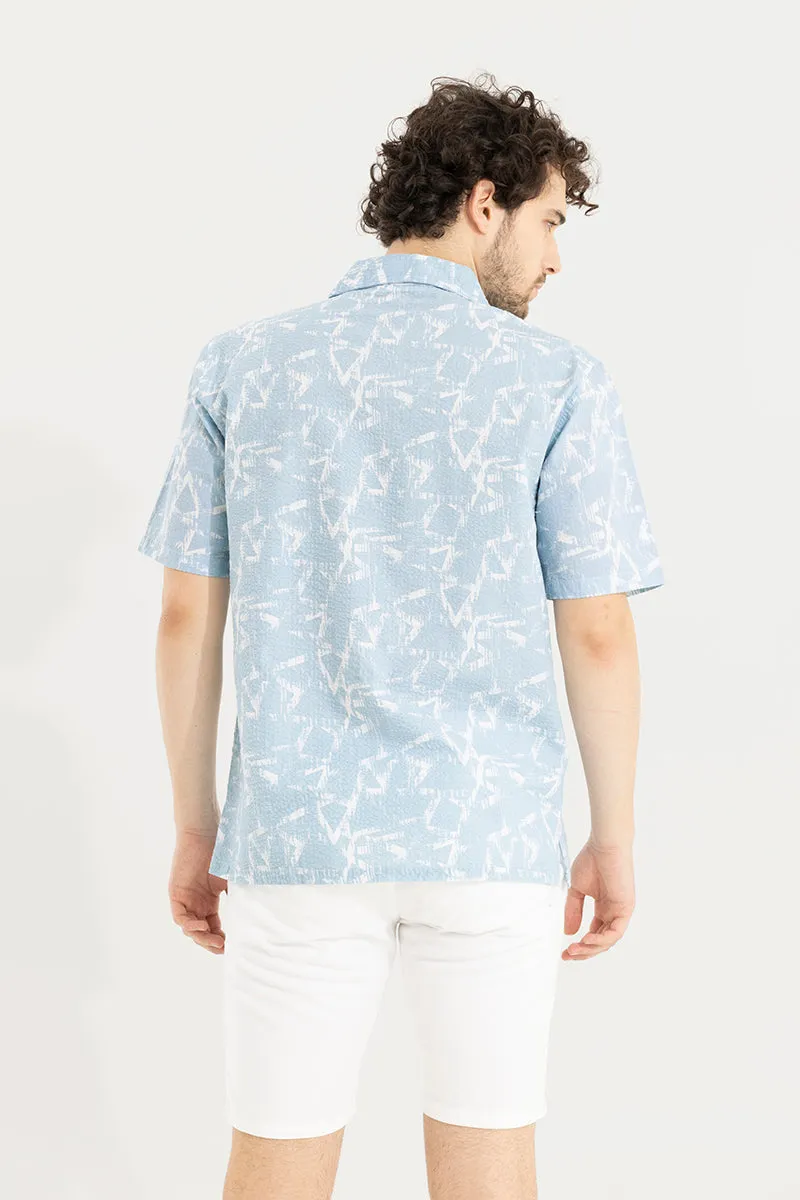 Abstract Triangle Blue Shirt