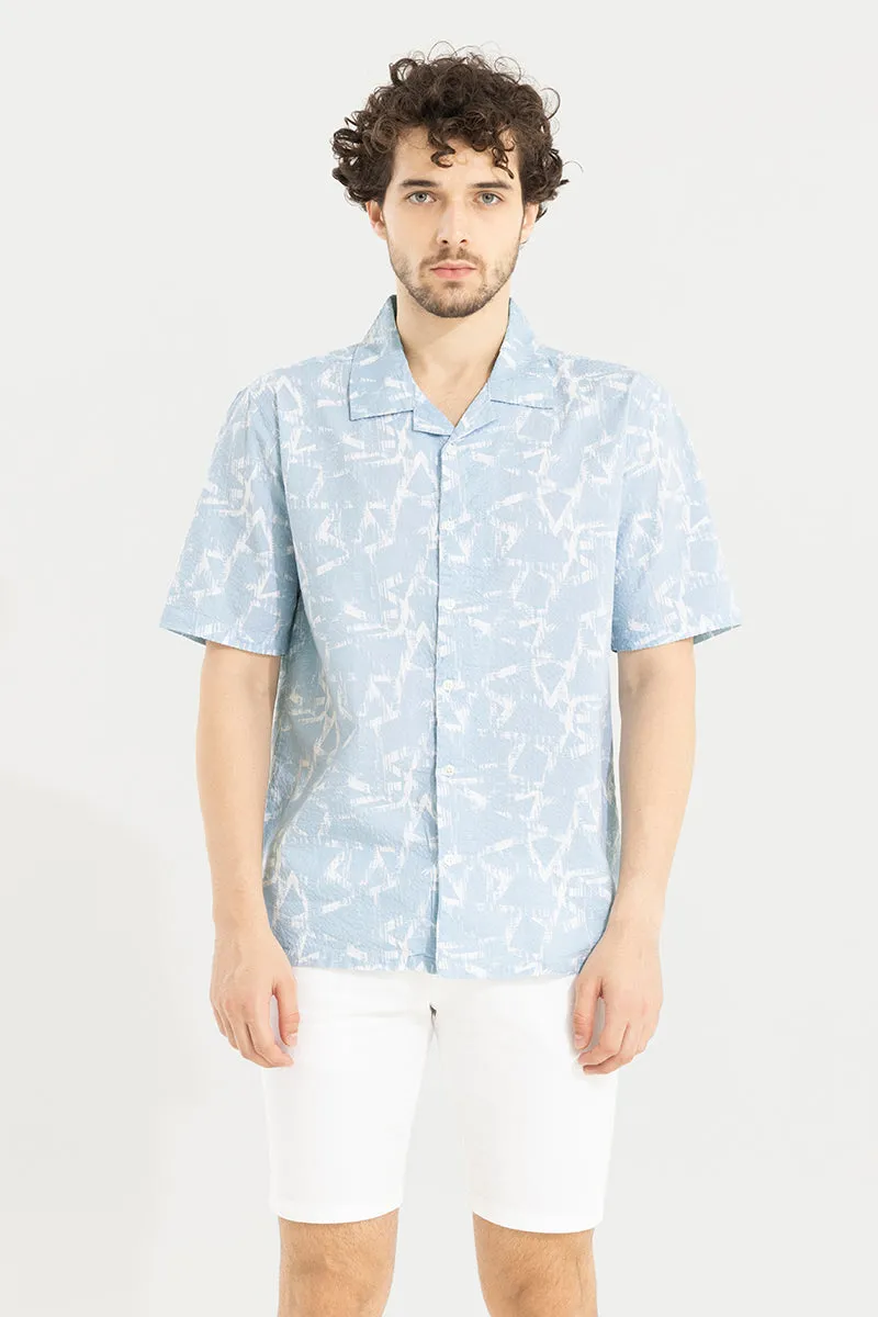 Abstract Triangle Blue Shirt