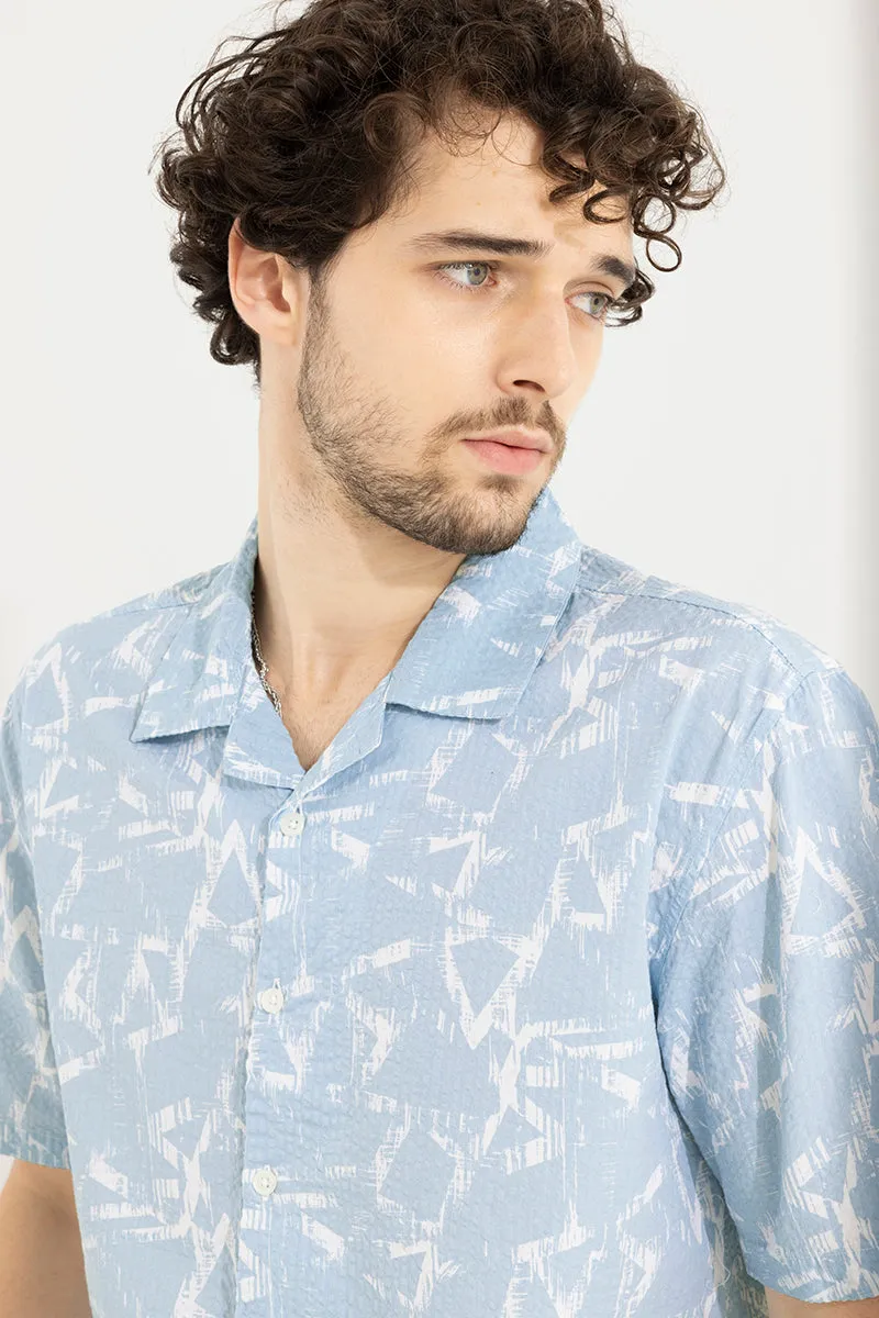 Abstract Triangle Blue Shirt