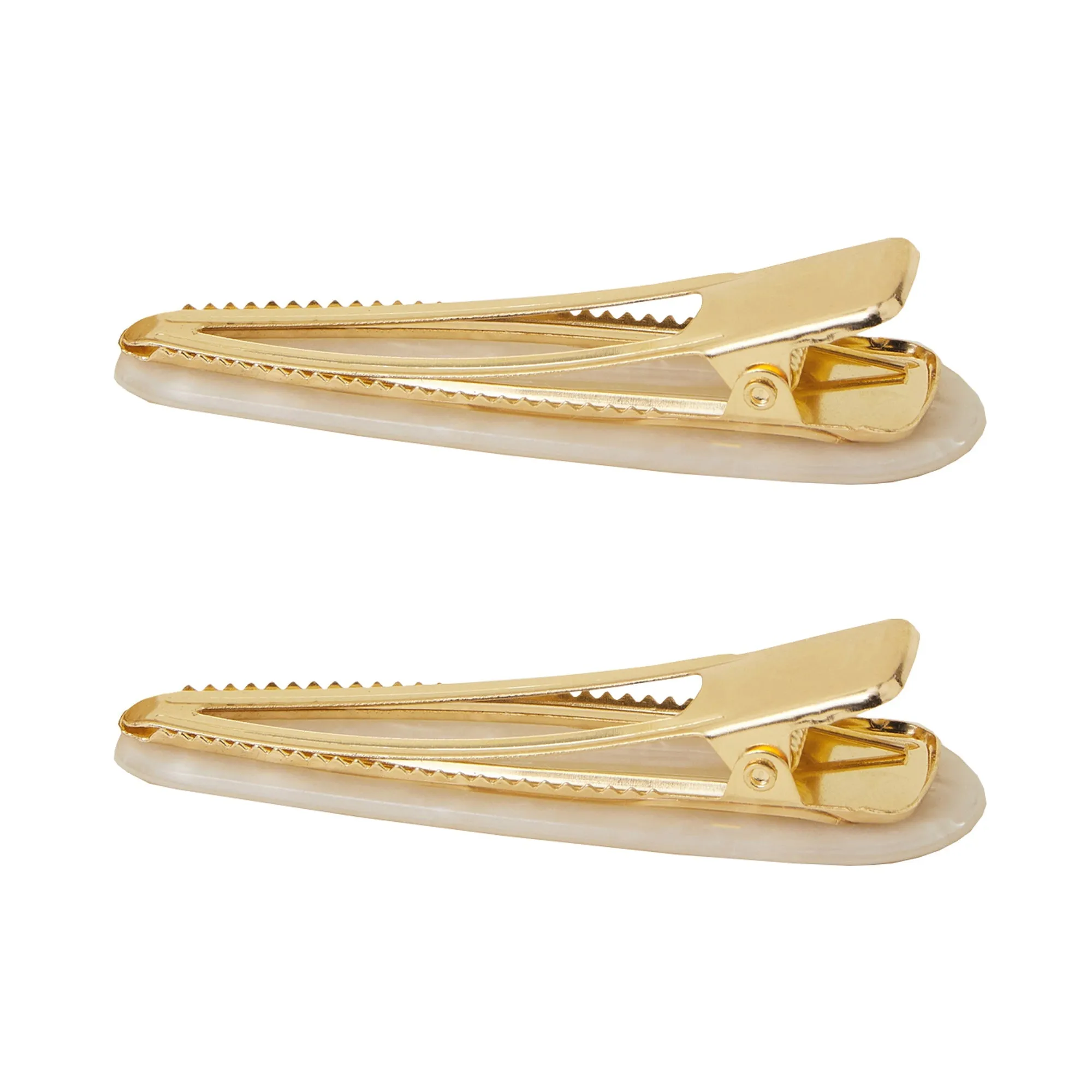 Accessorize London   Ivory Two-Pack Pearly Resin Hair Clips