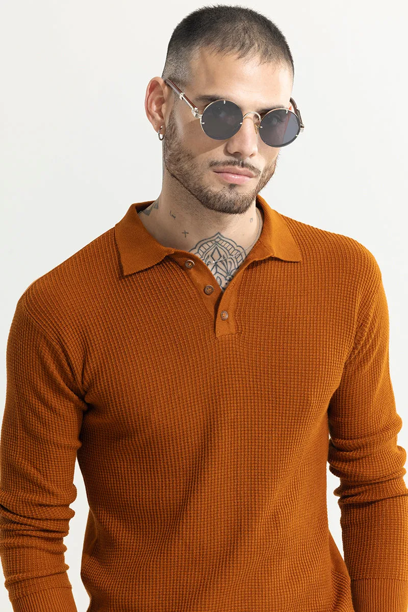 Adorn Rustic Orange Polo T-Shirt