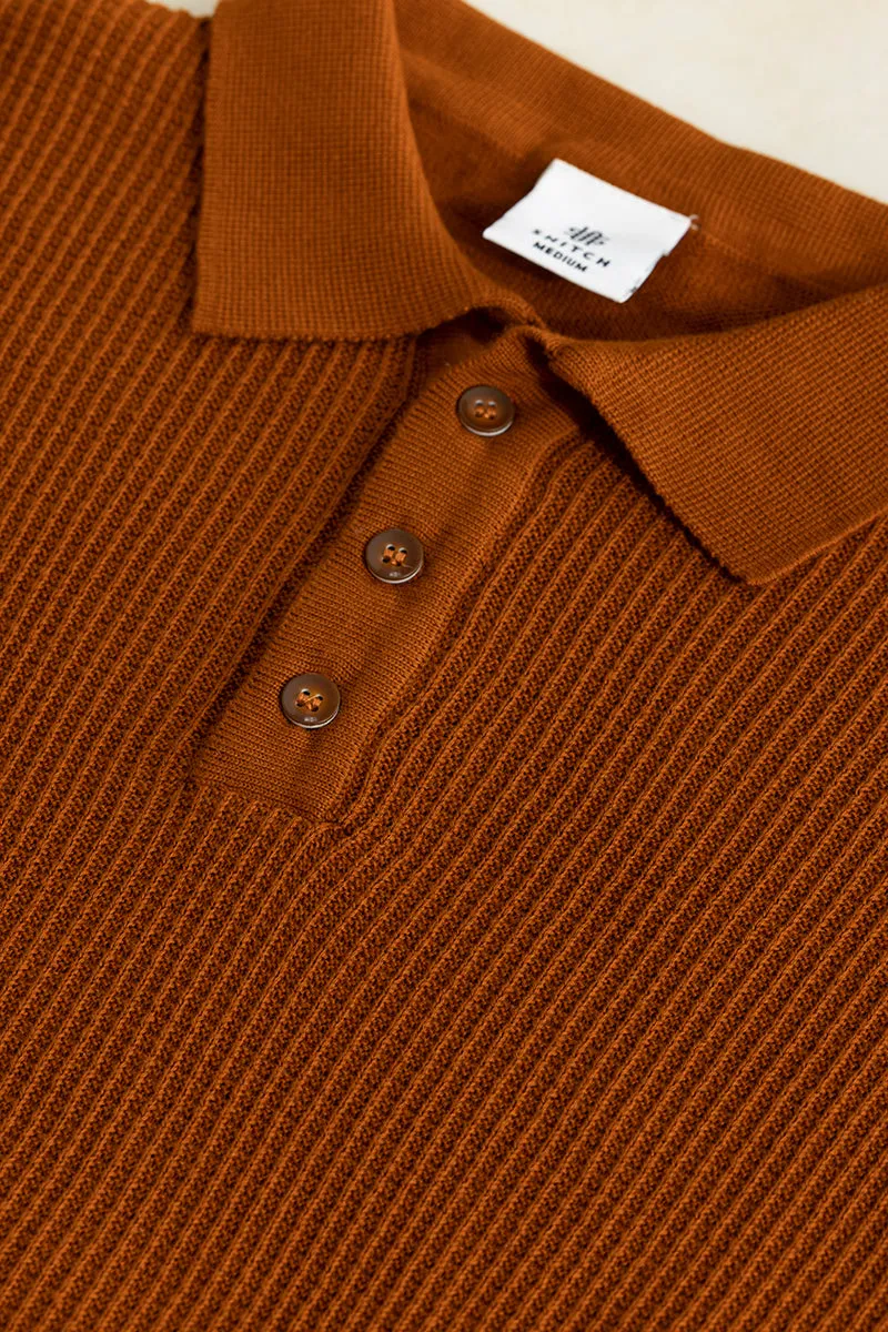 Adorn Rustic Orange Polo T-Shirt