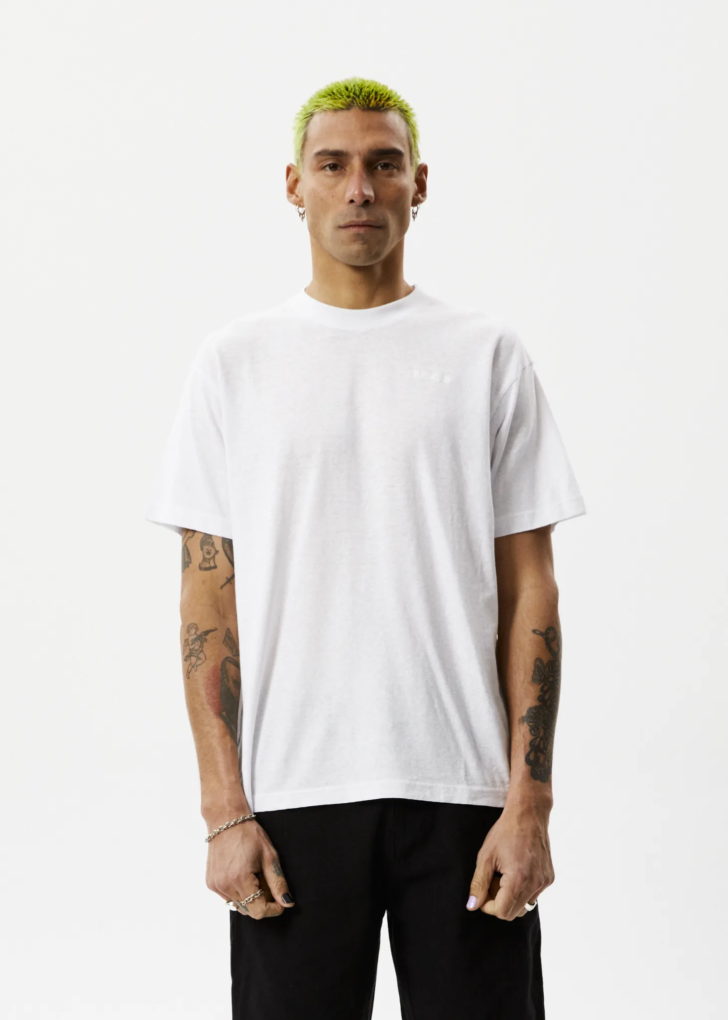 AFENDS Mens Staple - Boxy Fit Tee - White