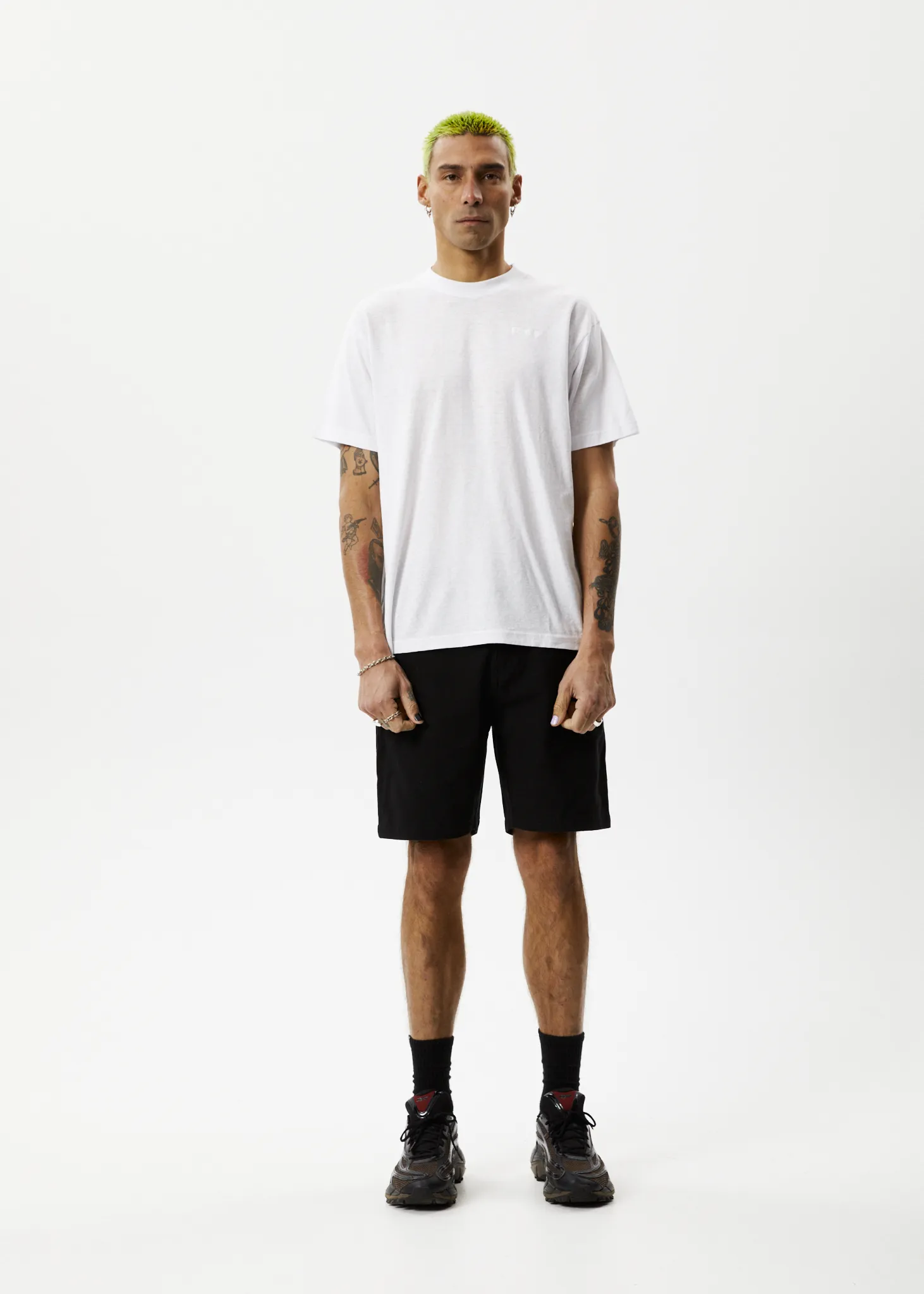 AFENDS Mens Staple - Boxy Fit Tee - White