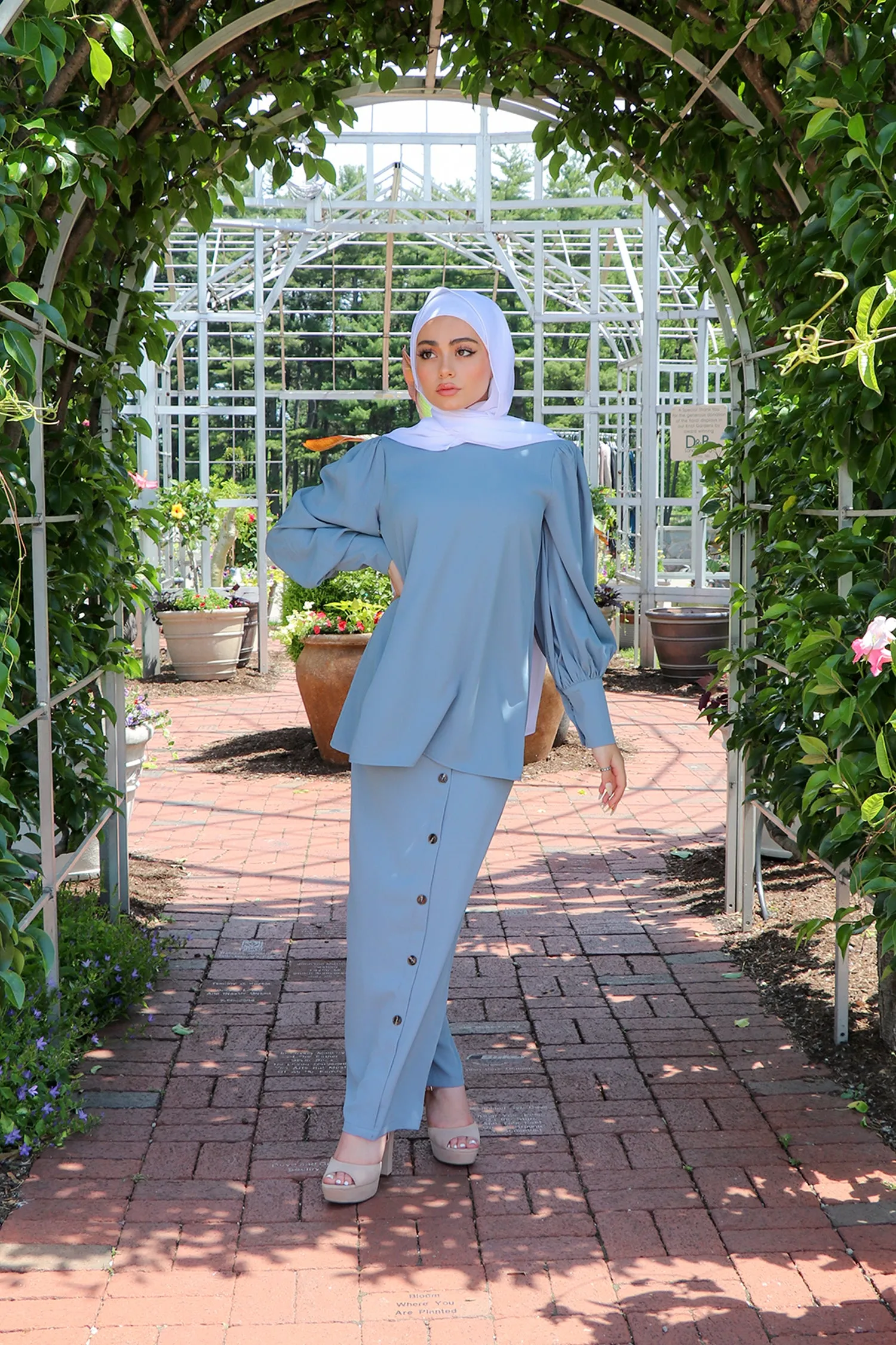 Aliya Premium Top- Sky Blue