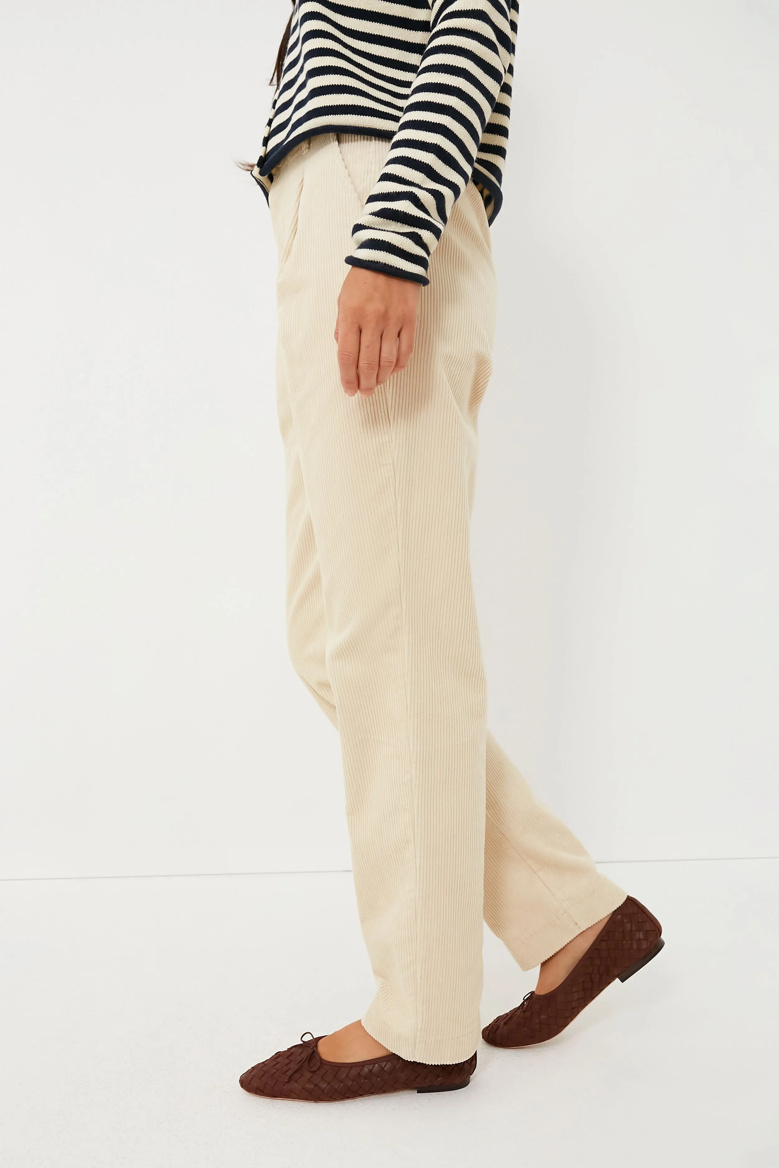 Almond Milk Rugged Corduroy Boy Pant