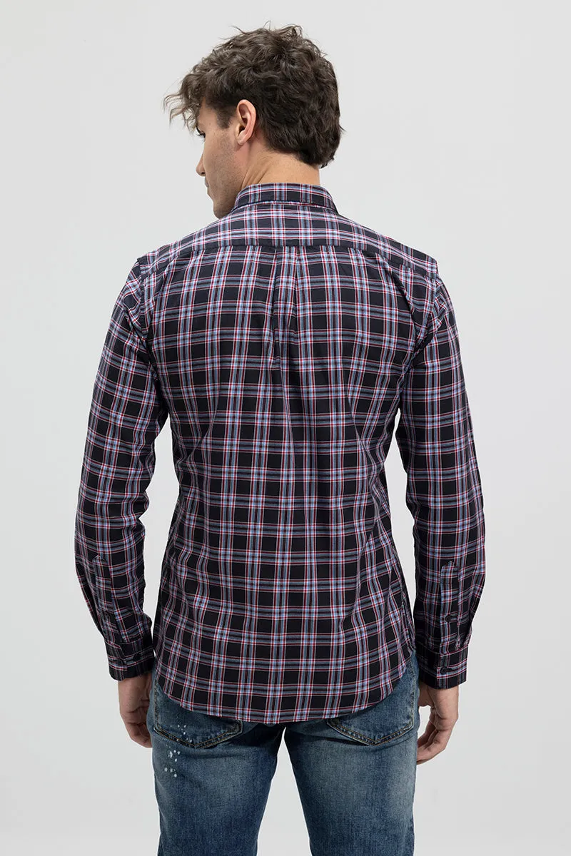 Alternate Square Check Black Shirt