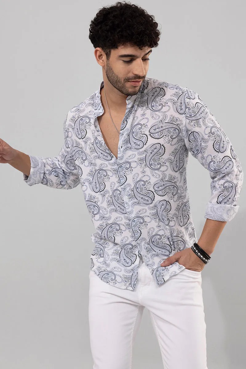 Ancient Paisley Grey Shirt