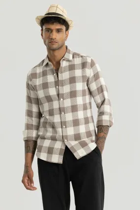 Armor Light Brown Checks Shirt