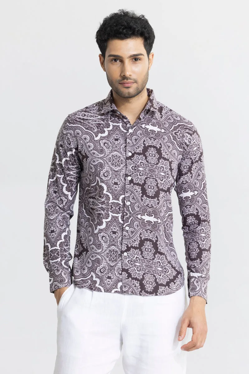 Artistic Dazzle Maroon Shirt