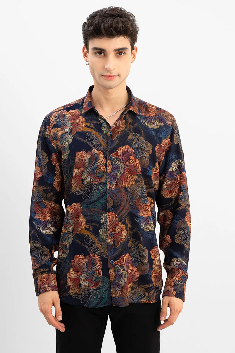 Artistic Navy Shirt