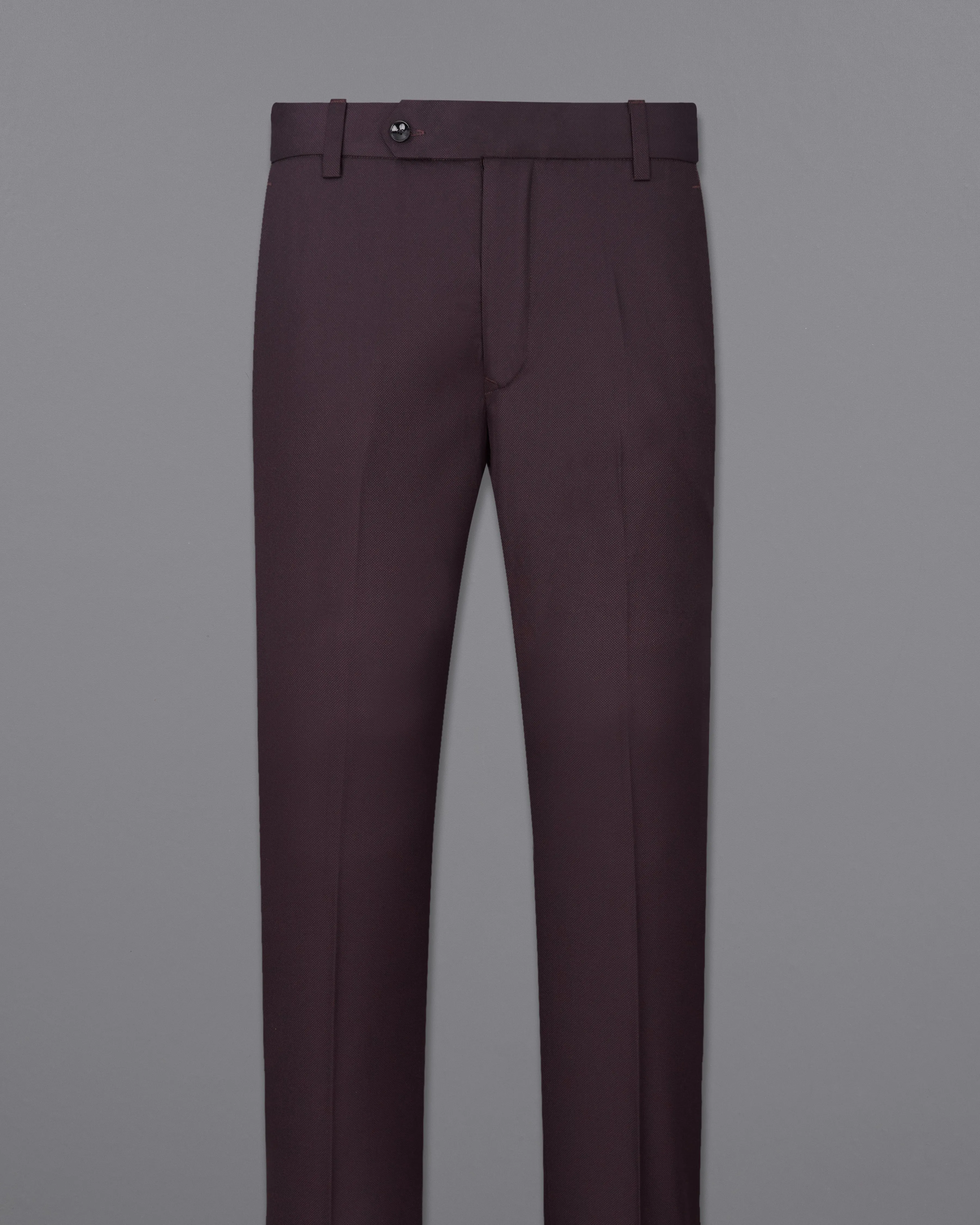 Aubergine Maroon Textured Pant