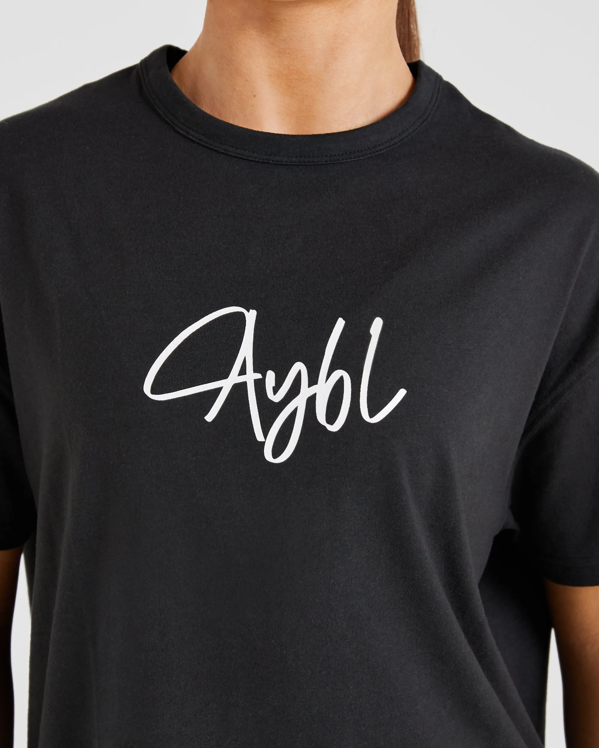 AYBL Script Oversized T Shirt - Black