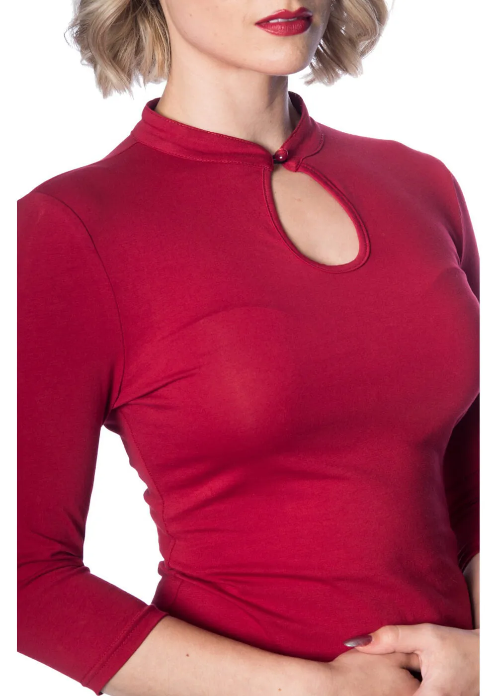 Banned Peekaboo 40's Top Red