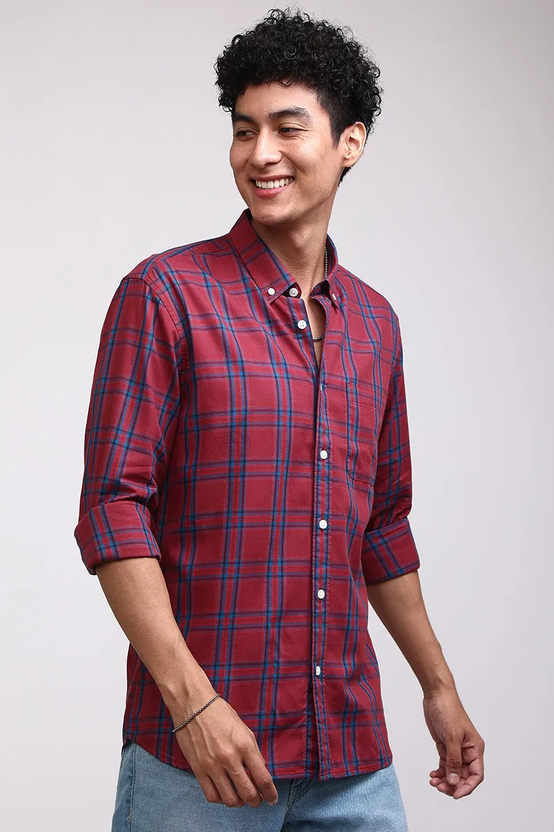 Basic Checks Red Shirt