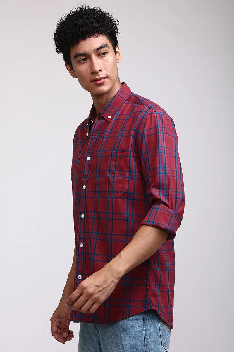 Basic Checks Red Shirt