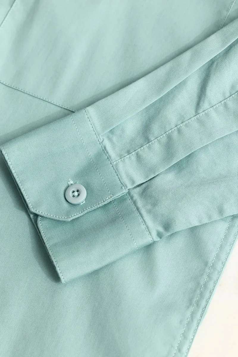 Basic Double Pocket Green Shirt