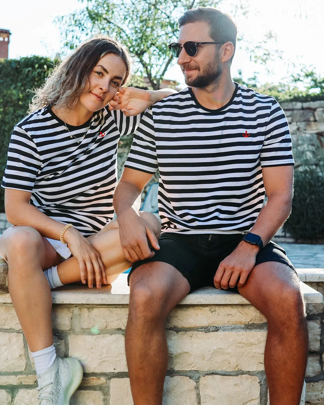 Basic Stitch T-Shirt (BW Stripes)