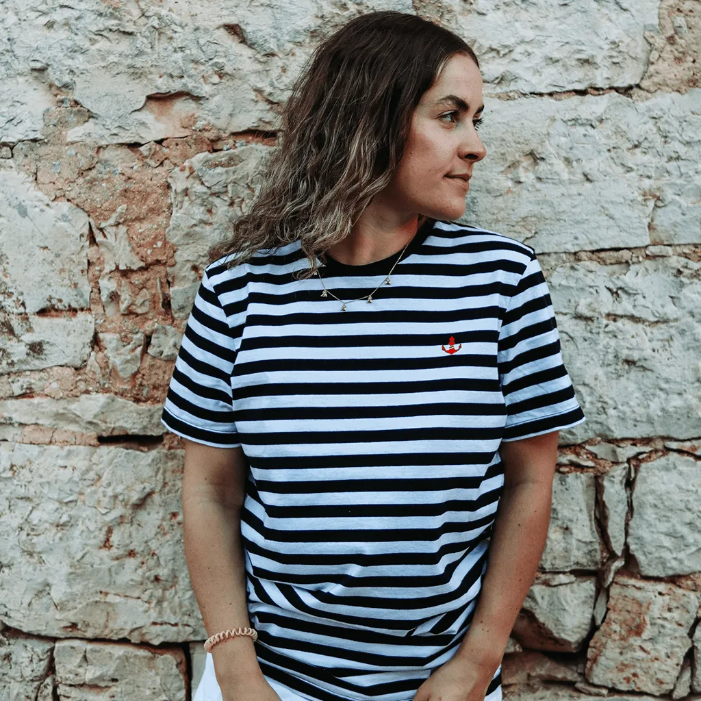 Basic Stitch T-Shirt (BW Stripes)