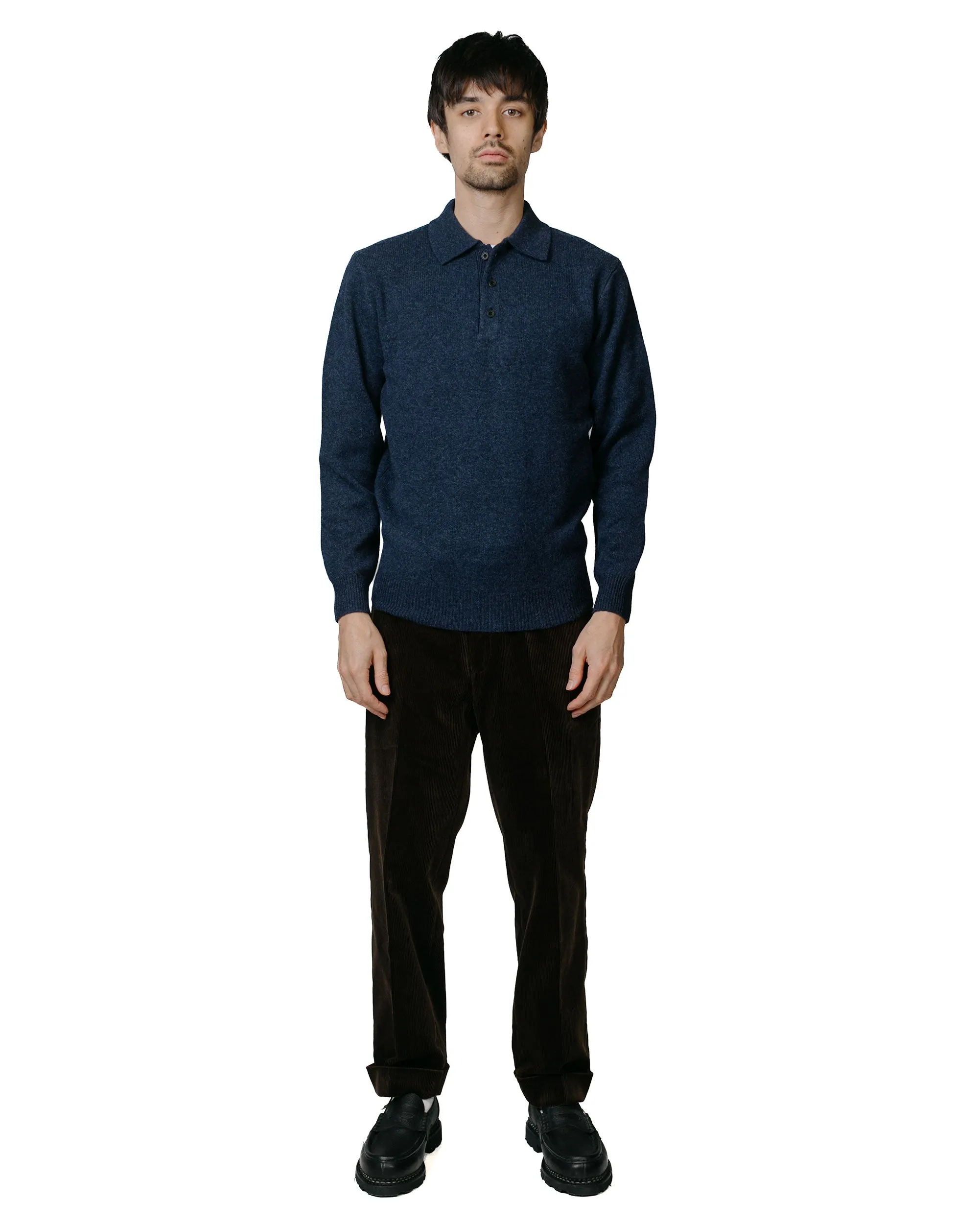 Beams Plus Knit Polo 9G Navy