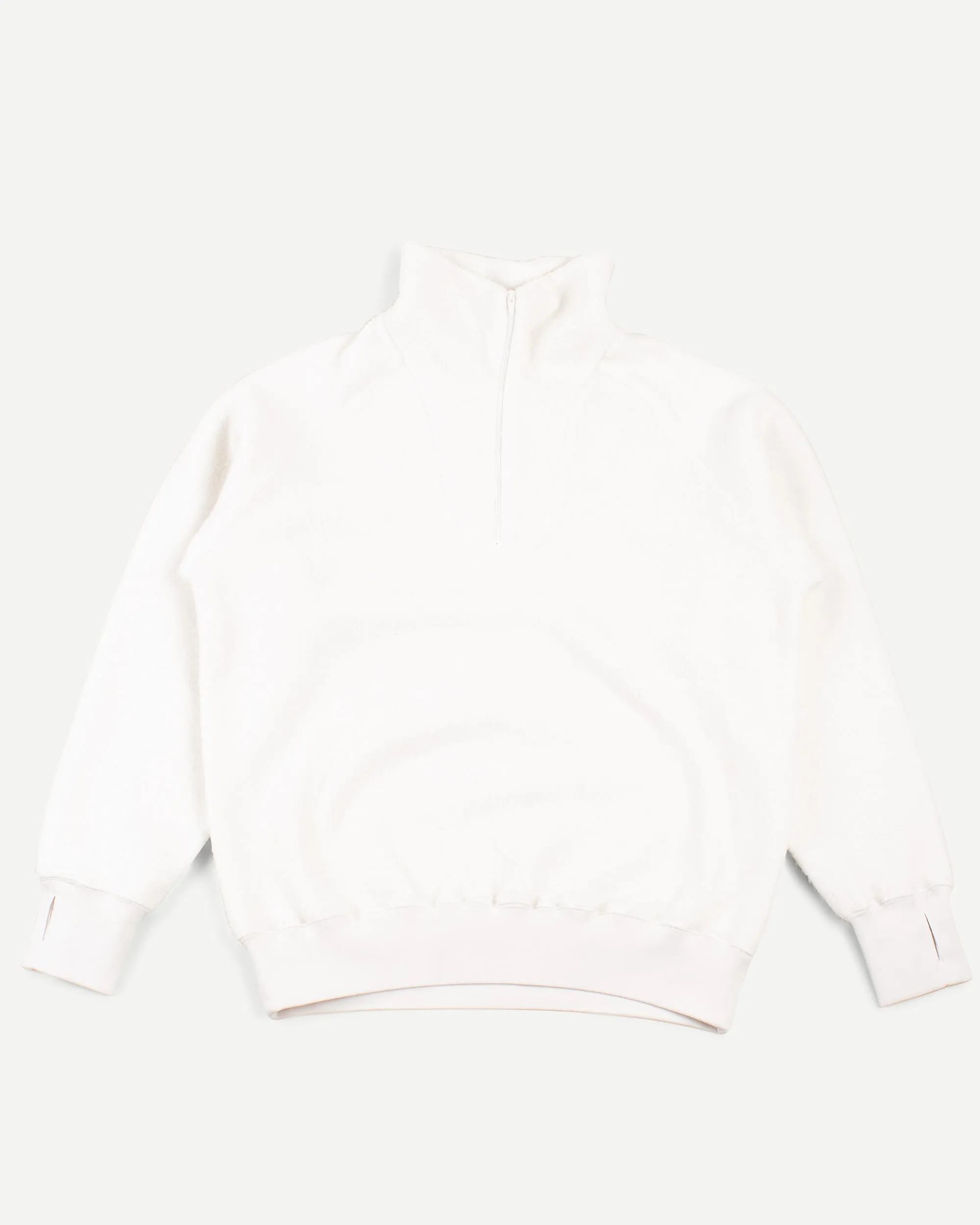 Beams Plus MIL Half Zip Fleece Off White