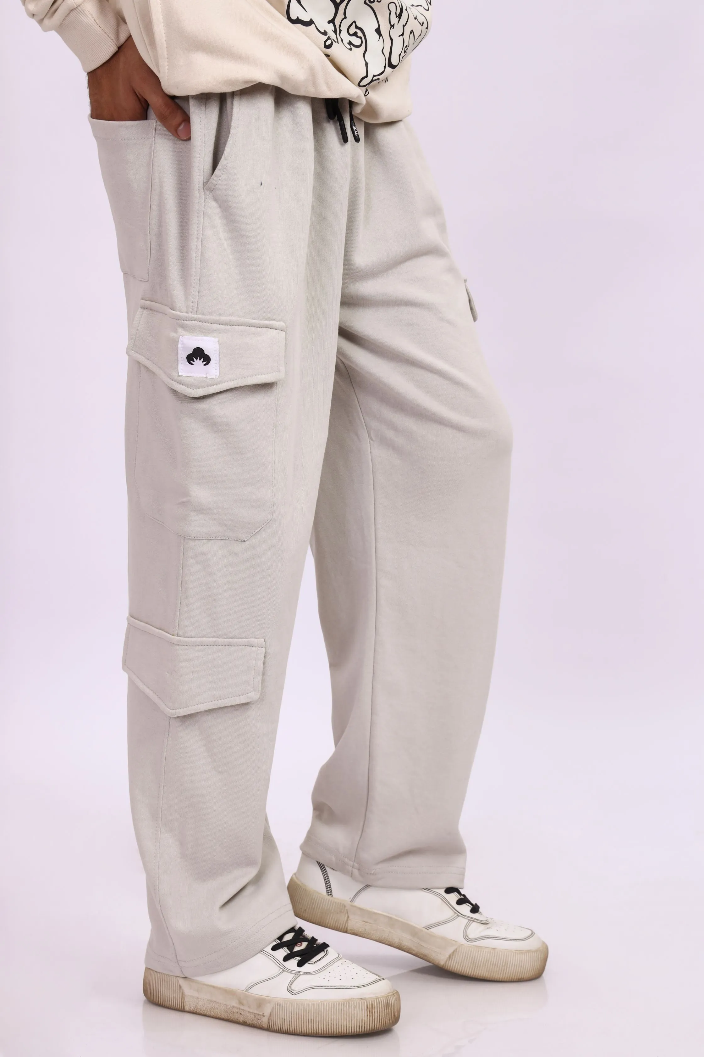 Beige Cargo Trouser