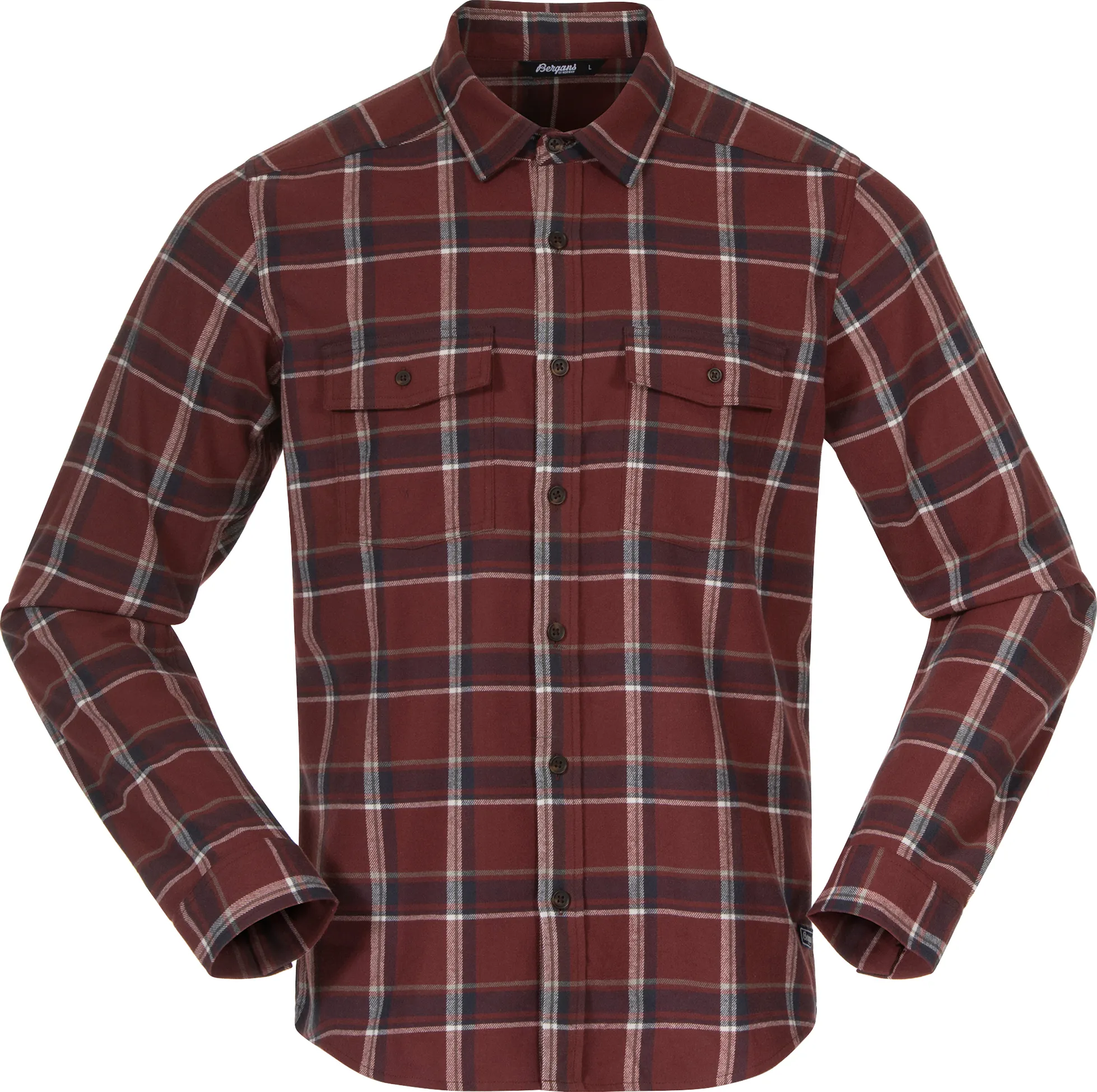 Bergans Men&#x27;s Tovdal Shirt Amarone Red/Dark Shadow Grey Check | Buy Bergans Men&#x27;s Tovdal Shirt Amarone Red/Dark Shadow Grey Check here | Outnorth