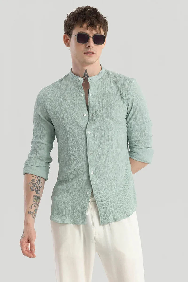 Berit Light Green Textured Shirts