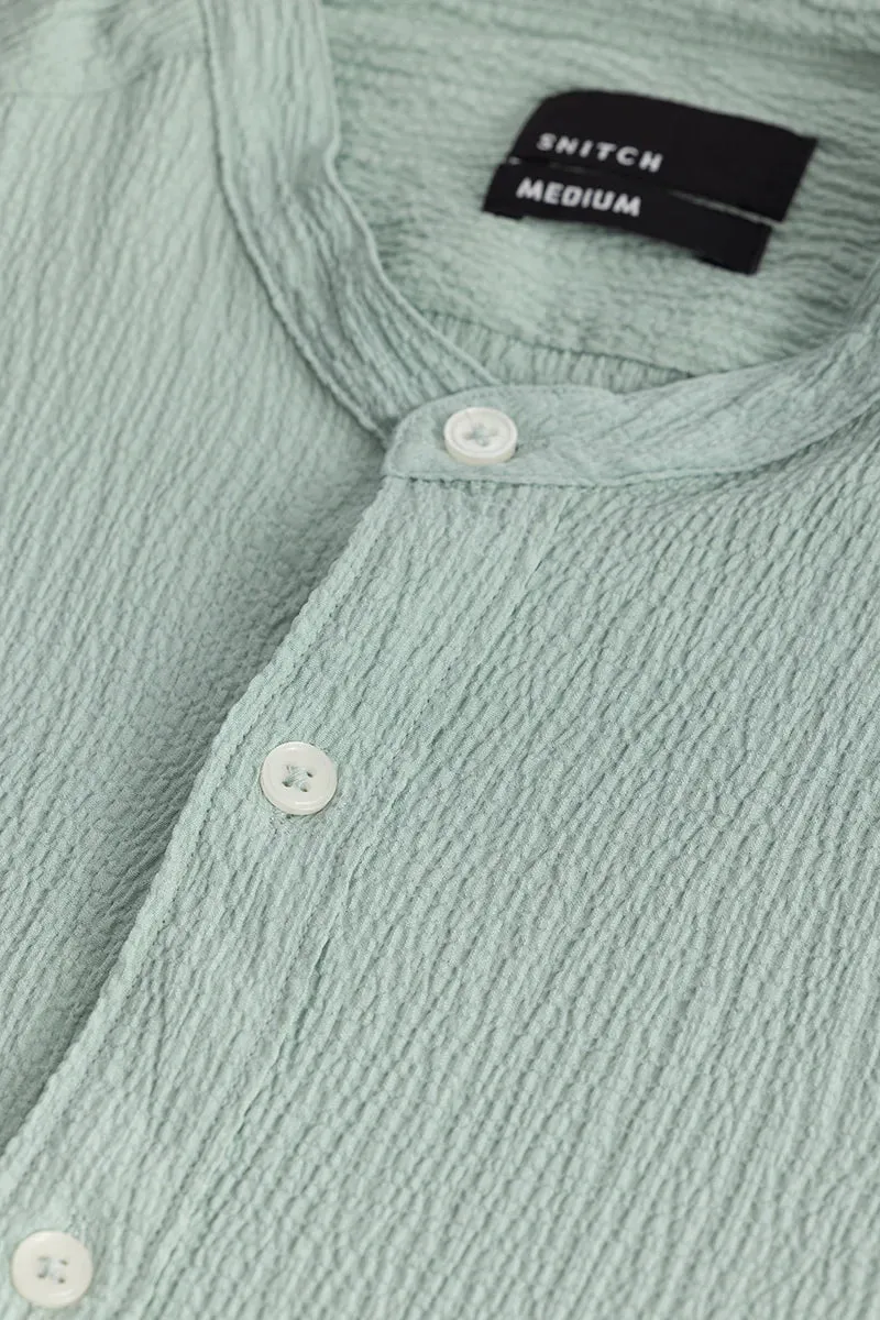 Berit Light Green Textured Shirts