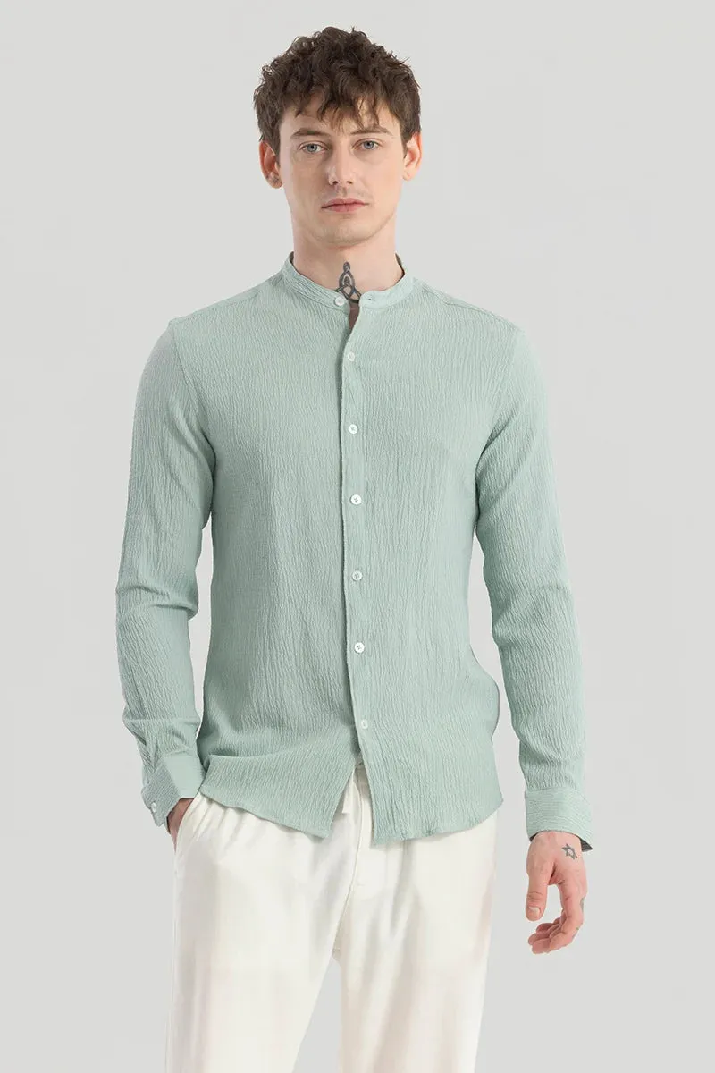 Berit Light Green Textured Shirts