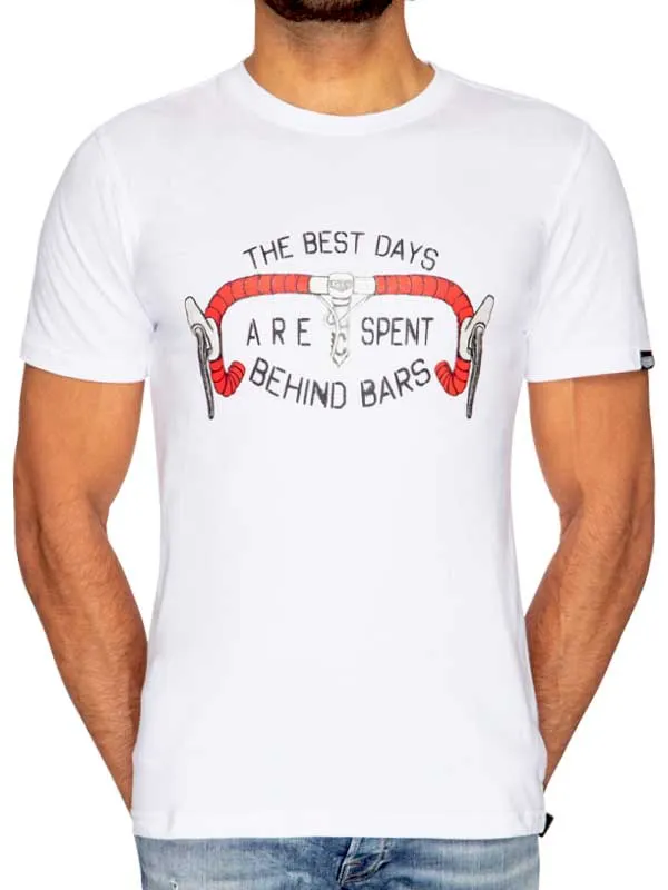 Best Days Behind Bars T Shirt White