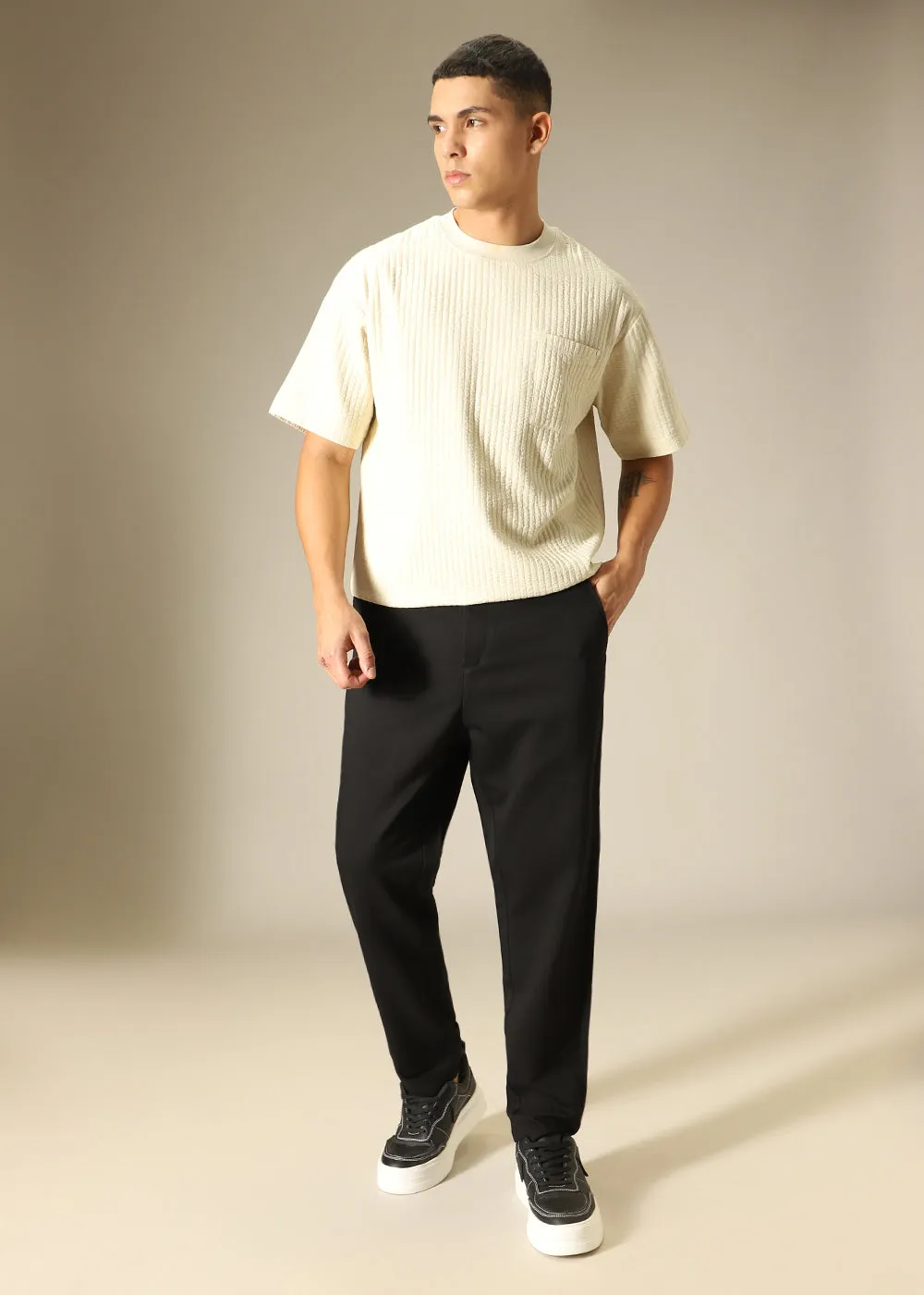 Black Regular Fit Trouser