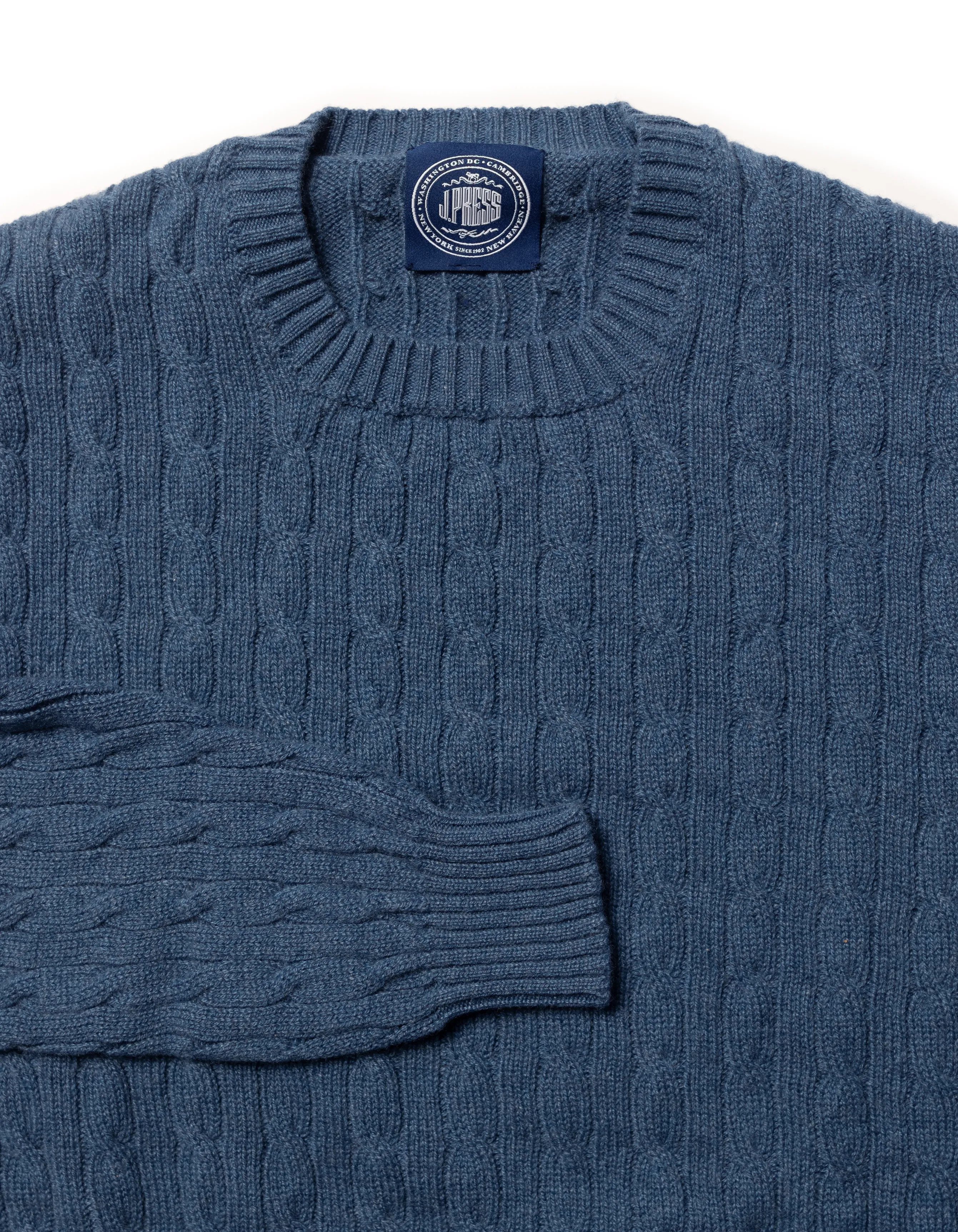 BLUE CASHMERE CABLE