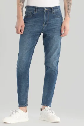 Blue Plain Skinny Fit Jeans