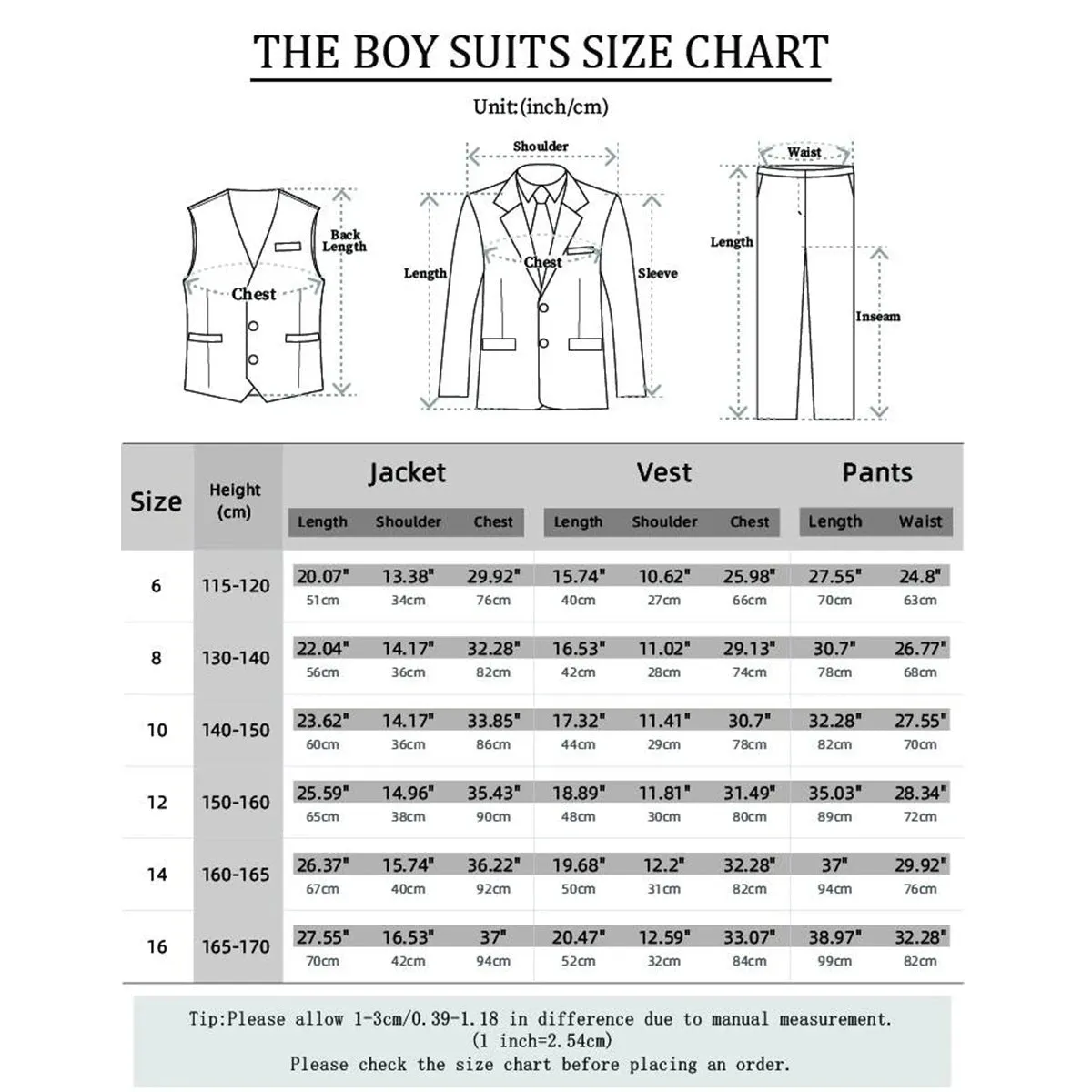 Boy 7-12Y Blue Wedding Formal Gentleman 3pc Sets