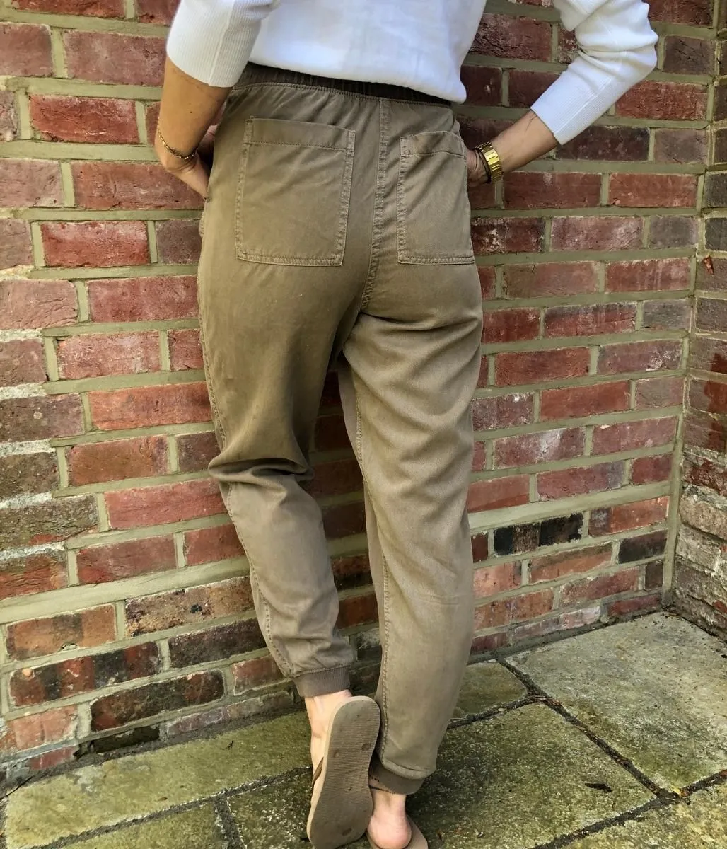 Brown Tencel Joggers