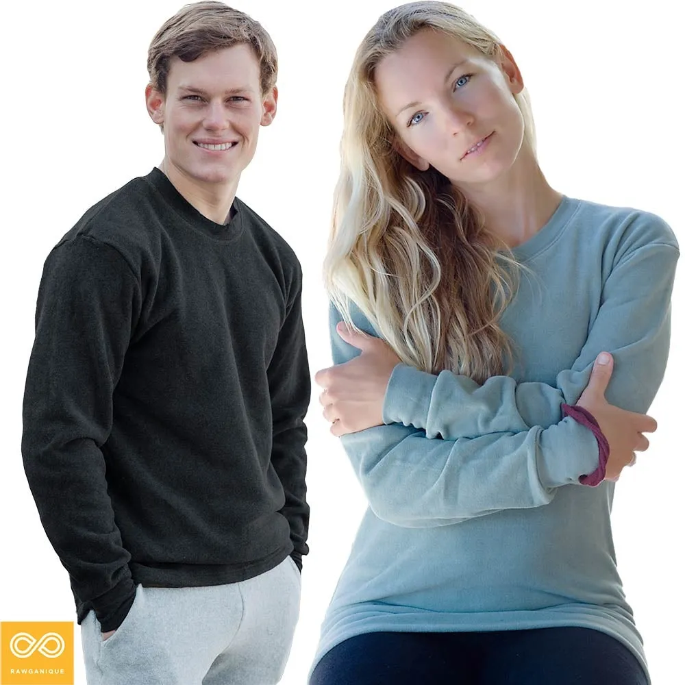 BUFFALO 100% Organic Cotton Fleece Sweatshirt (Unisex) (Latex-free)