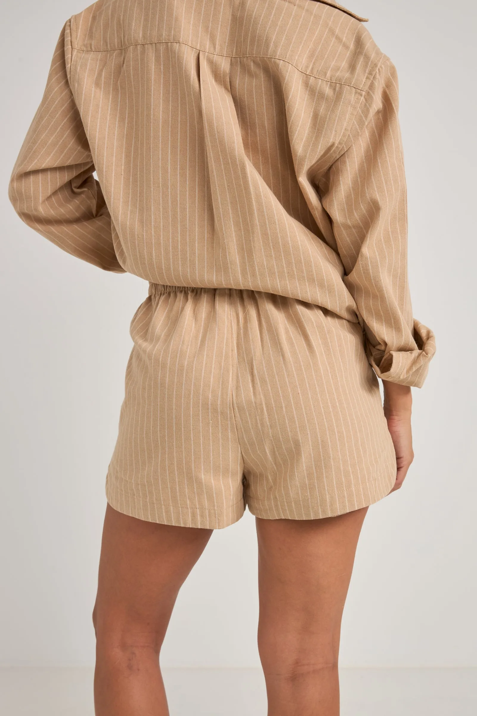 Byron Striped Short Natural