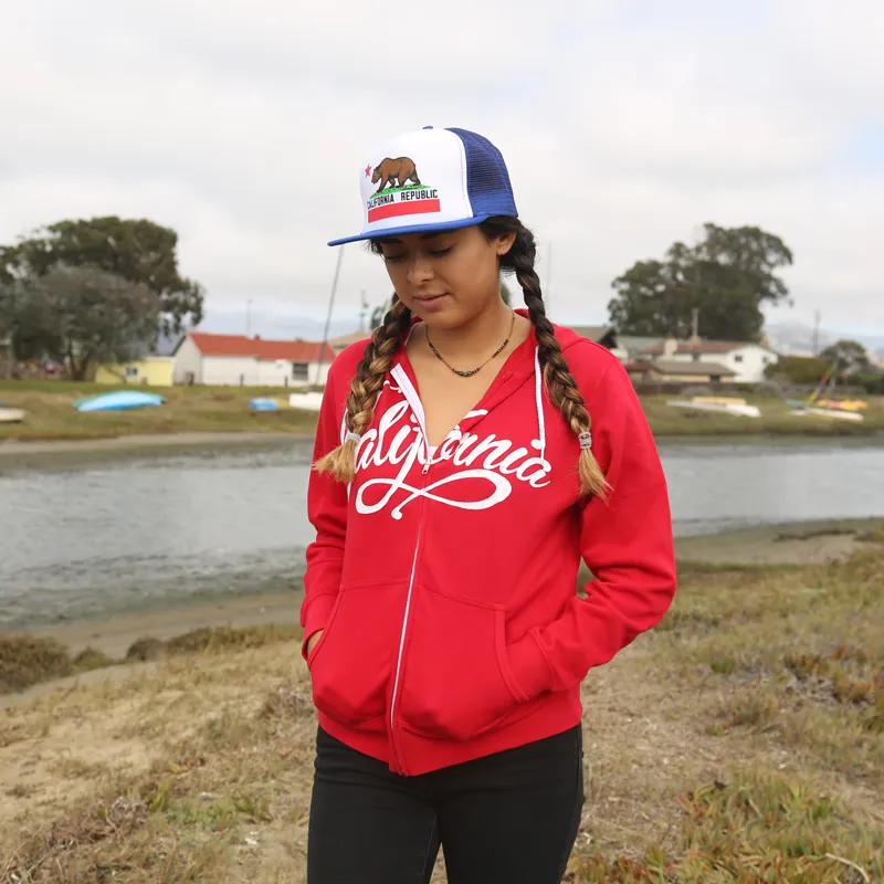 California Beach Script Zip-Up Hoodie