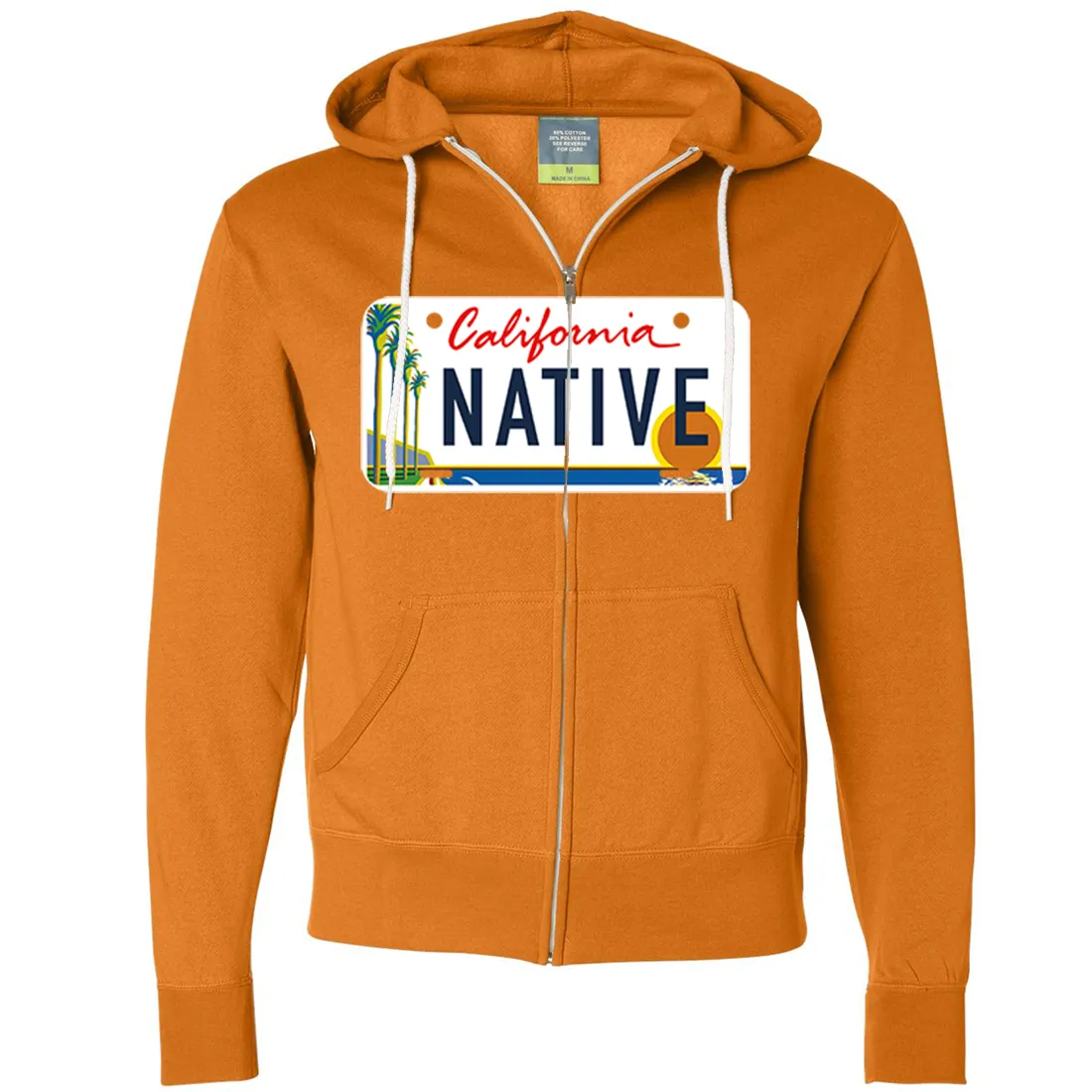 California Native License Plate Zip-Up Hoodie